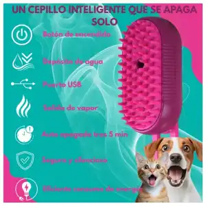 Cepillo con vaporizador rosado miniatura 2